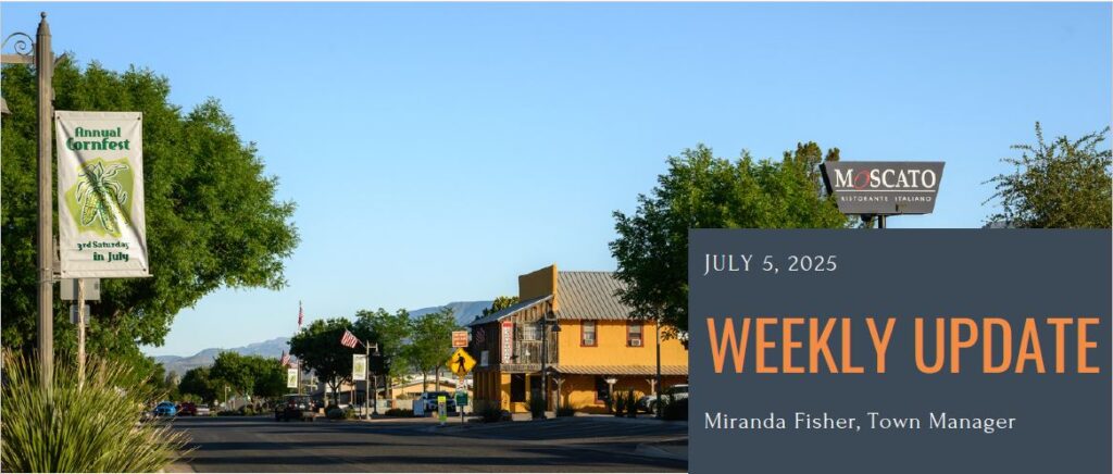 Town of Camp Verde Weekly Update – July 5th, 2025